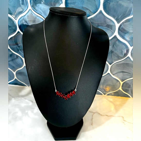 Ethiopian Cherry Opal Necklace - Picture 1 of 9